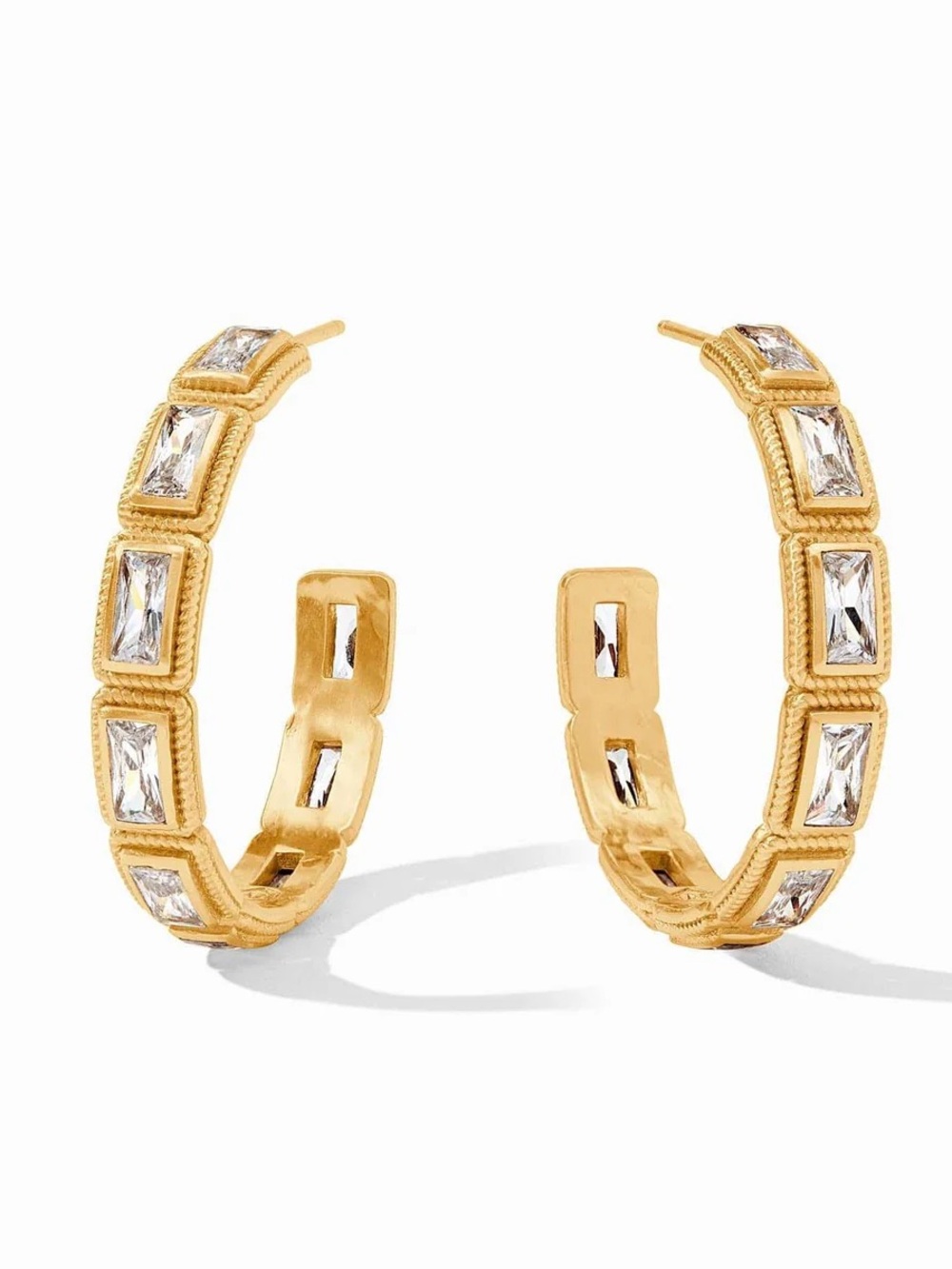 NWOT Julie Vos Baguette Hoop Earring